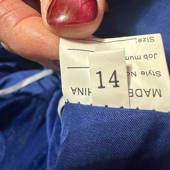 Royal blue corset top dress with built in cups Size 14 - Picture 4 of 4